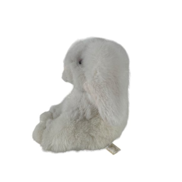 Vintage Applause White Bunny Rabblit Plush Stuffed Animal Toy Easter Pink Eyes - Picture 2 of 8